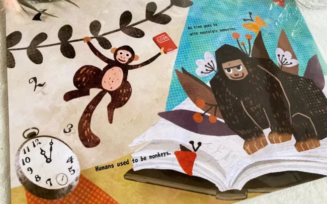 本とゴリラとお猿のブックカバー