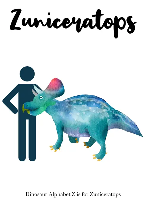 Zuniceratops（ズニケラトプス） 恐竜イラスト